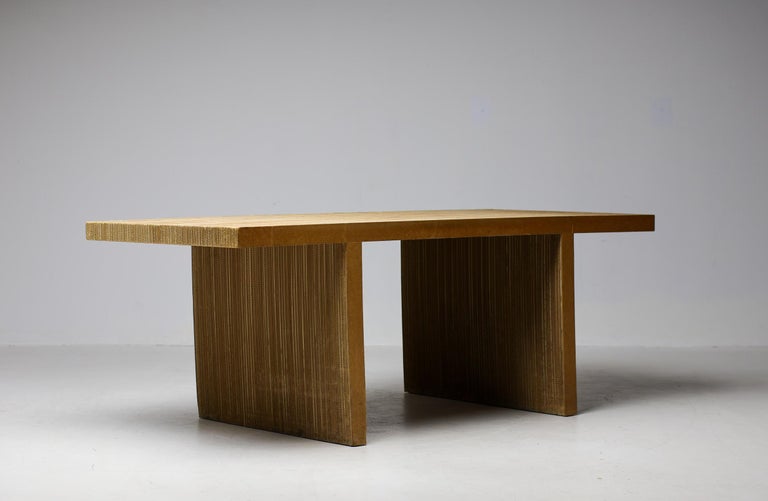 Frank Gehry Dining Table Set, Corrugated Cardboard, Easy Edges, 1970s - Image 9