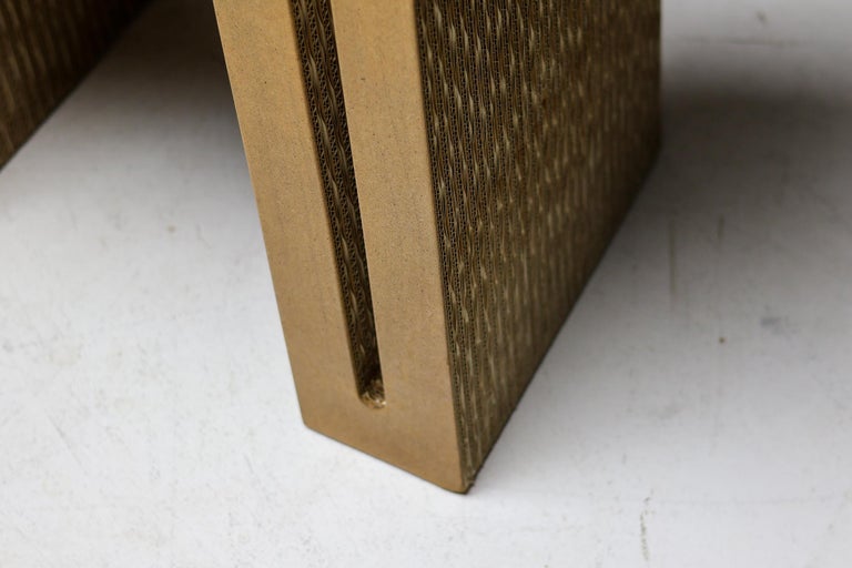 Frank Gehry Dining Table Set, Corrugated Cardboard, Easy Edges, 1970s - Image 11
