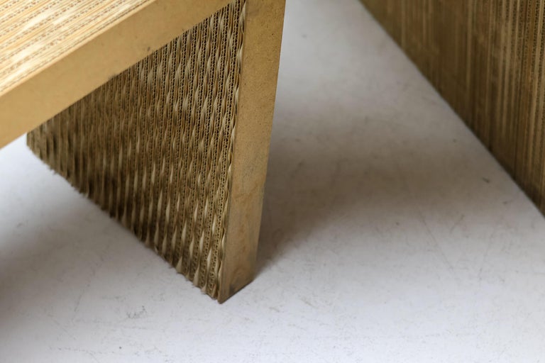Frank Gehry Dining Table Set, Corrugated Cardboard, Easy Edges, 1970s - Image 12