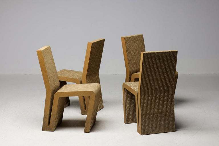 Frank Gehry Dining Table Set, Corrugated Cardboard, Easy Edges, 1970s - Image 16