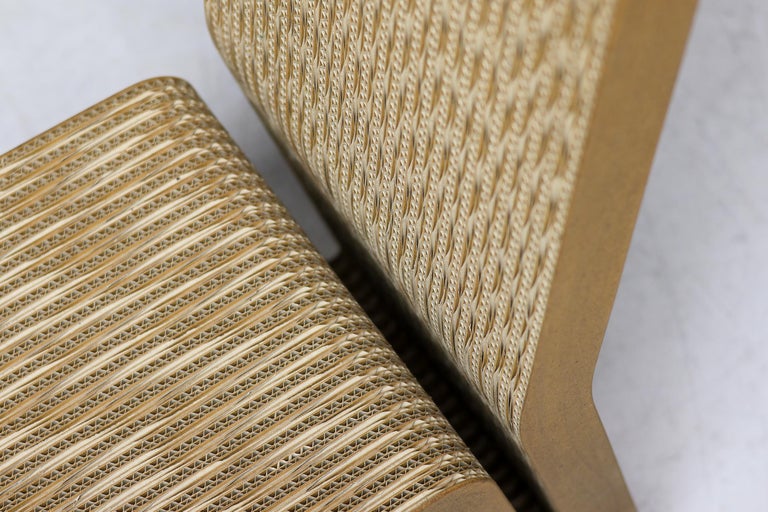 Frank Gehry Dining Table Set, Corrugated Cardboard, Easy Edges, 1970s - Image 19