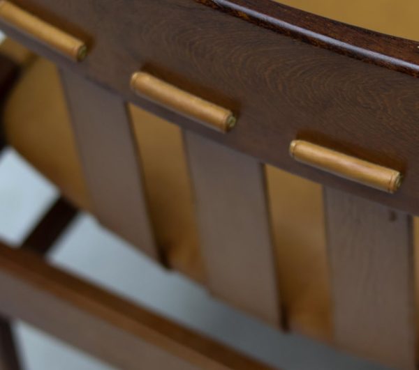Set of Six Italian Architectural Side Chairs mid century modern in wengé - Image 9