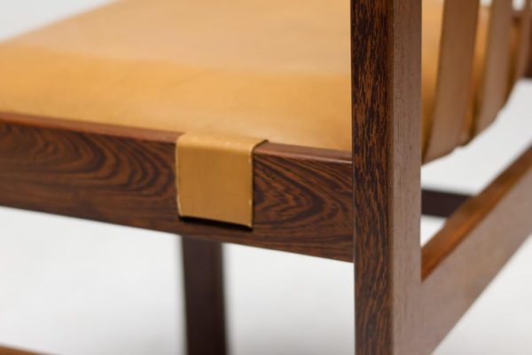 Set of Six Italian Architectural Side Chairs mid century modern in wengé - Image 11