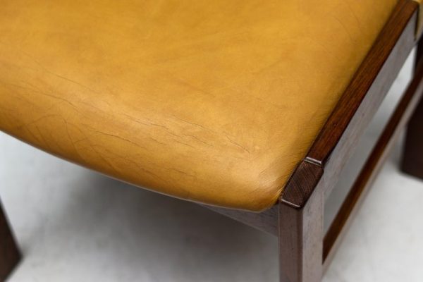 Set of Six Italian Architectural Side Chairs mid century modern in wengé - Image 13
