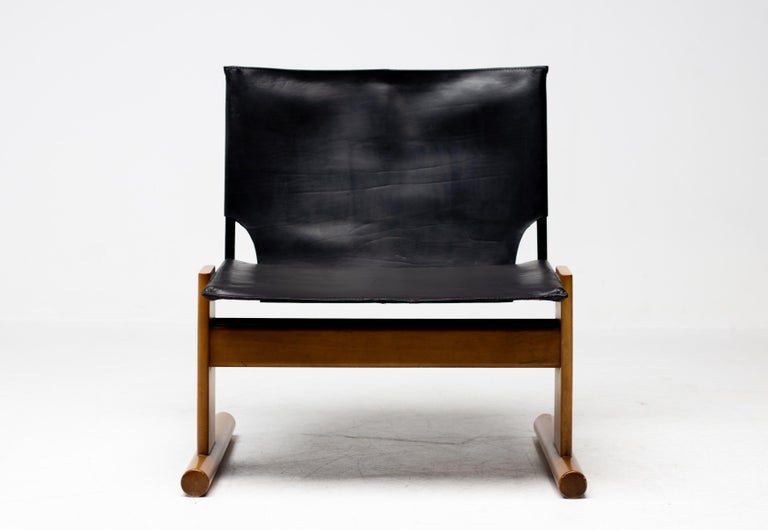 Italian Lounge Chair by Afra & Tobia Scarpa, Dark Brown Ash, 1960s - Image 5