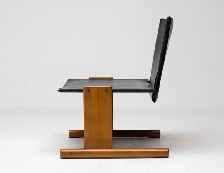 Italian Lounge Chair by Afra & Tobia Scarpa, Dark Brown Ash, 1960s - Image 6