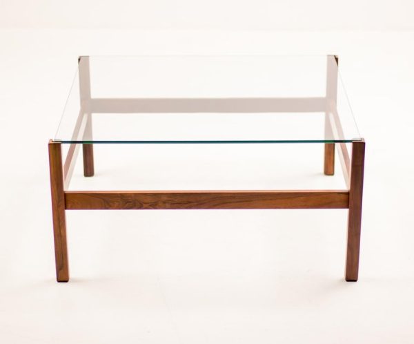 Minimalist Brazilian Rosewood Mid Century Modern Coffee Table - Image 6