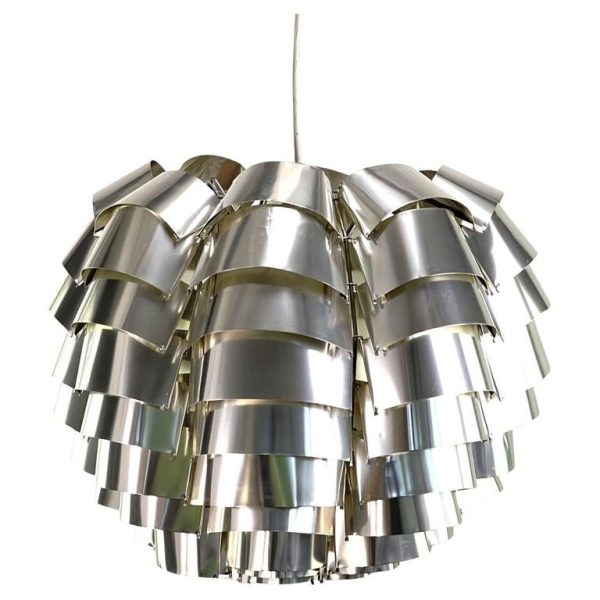 Max Sauze Silver Orion 48 Chandelier, 1969