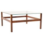 Minimalist Brazilian Rosewood Mid Century Modern Coffee Table