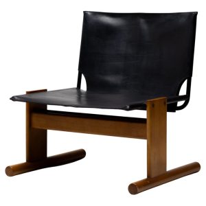 Italian Lounge Chair by Afra & Tobia Scarpa, Dark Brown Ash, 1960s