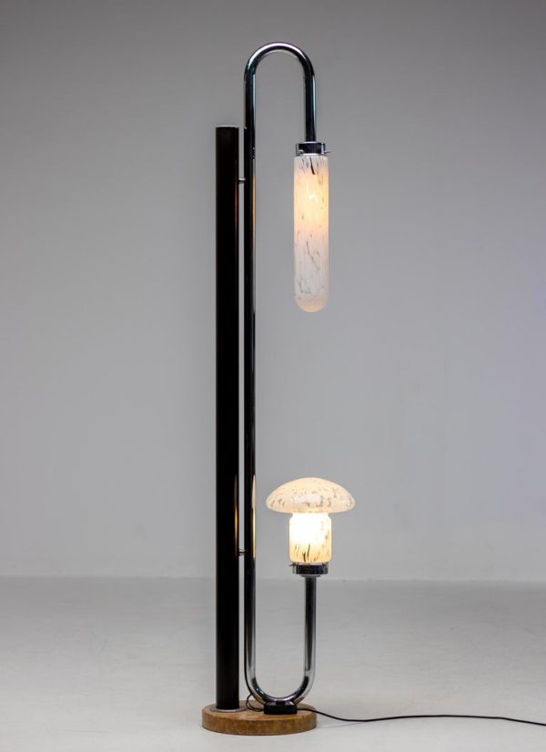 Mid Century Modern Murano Glass Floor Lamp by Carlo Nason for Mazzega - Image 12