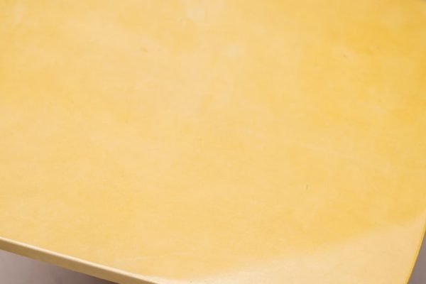 Mid-Century Aldo Tura Lacquered Goatskin and Brass Side Table, Italy, 1950s - Image 3