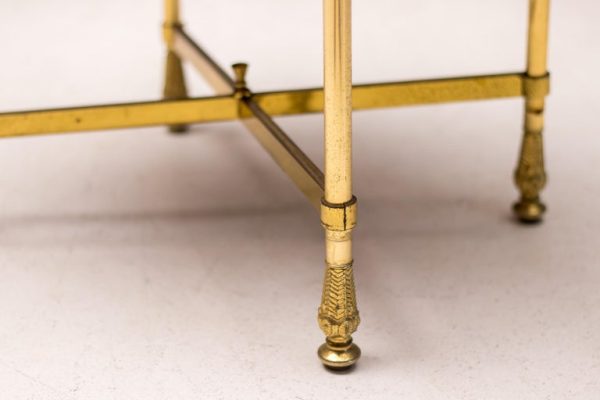 Mid-Century Aldo Tura Lacquered Goatskin and Brass Side Table, Italy, 1950s - Image 5