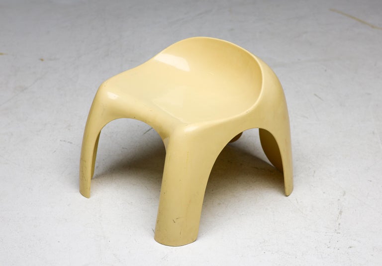 Efebo Stool by Stacy Dukes, Vintage 1970 Sculptural Design, Italy - Image 2