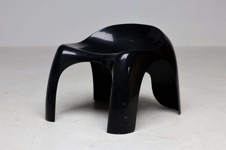 Black Efebo Stool – Sculptural Italian Design by Stacy Dukes, Italy, 1970s - Image 3
