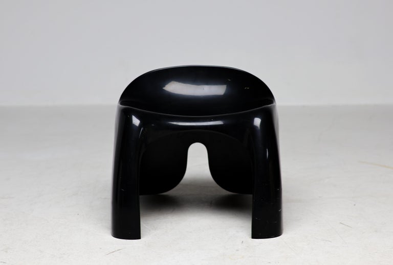 Black Efebo Stool – Sculptural Italian Design by Stacy Dukes, Italy, 1970s - Image 8