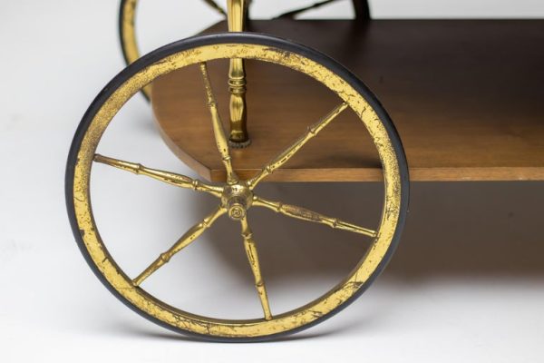 Brass and Walnut Bar Cart by Cesare Lacca - Image 4