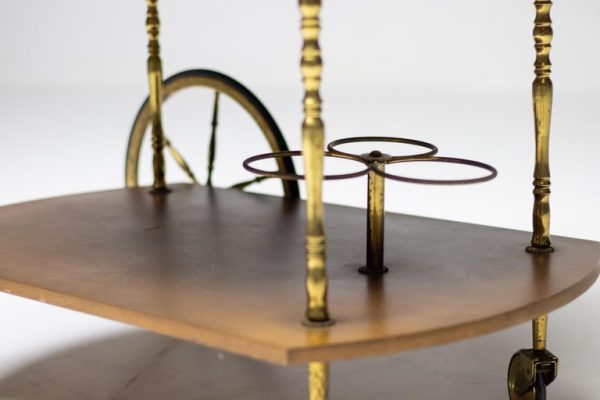 Brass and Walnut Bar Cart by Cesare Lacca - Image 6