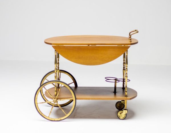 Brass and Walnut Bar Cart by Cesare Lacca - Image 11