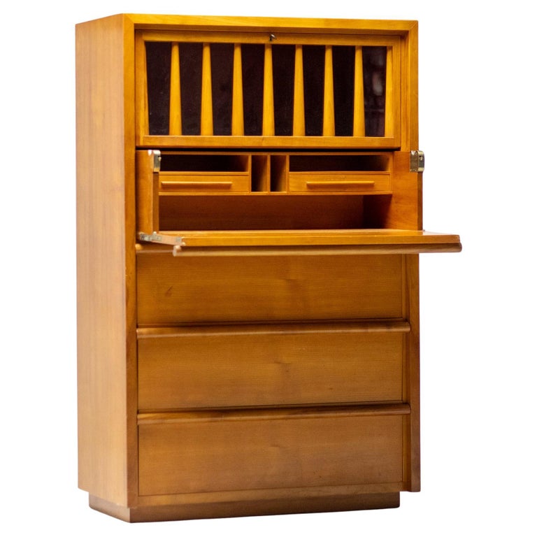 Unique One-Off T.H. Robsjohn-Gibbings Secretary Cabinet by ‘t Woonhuys, 1955