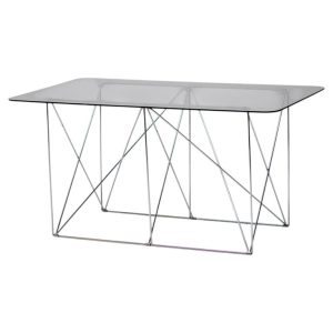 Max Sauze Foldable Smoke Glass Dining Table – A Masterpiece of Minimalist Design