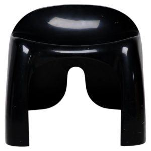 Black Efebo Stool – Sculptural Italian Design by Stacy Dukes, Italy, 1970s