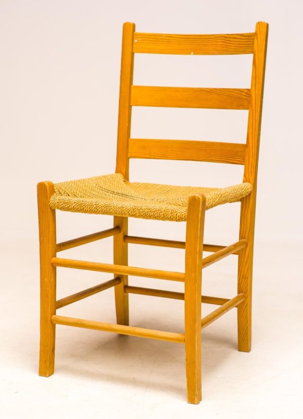 Eight Oregon Pine Ladder Chairs - Image 3