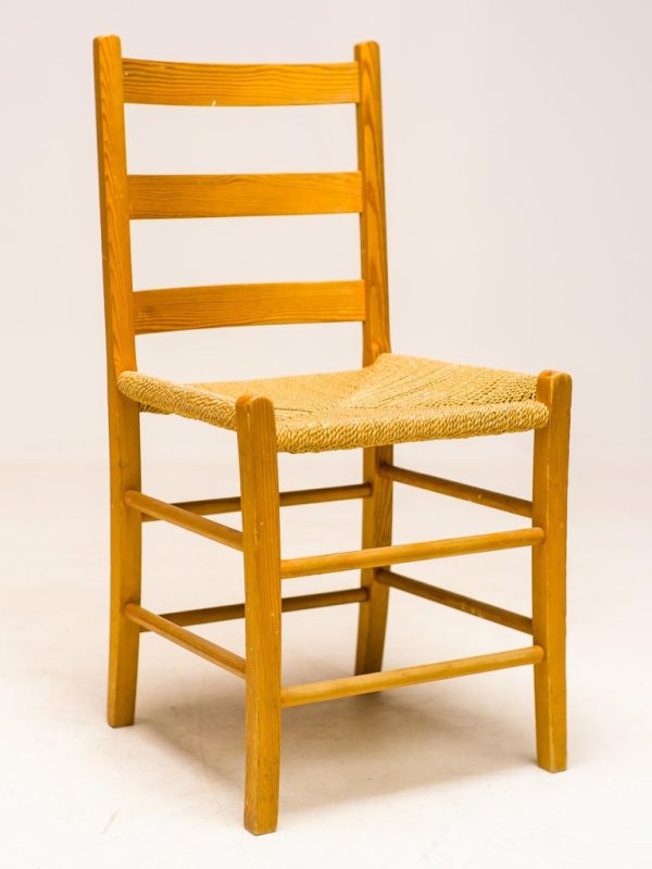 Eight Oregon Pine Ladder Chairs - Image 6