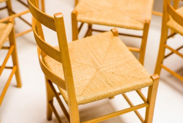 Eight Oregon Pine Ladder Chairs - Image 8