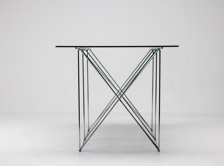 Max Sauze Foldable Smoke Glass Dining Table – A Masterpiece of Minimalist Design - Image 5
