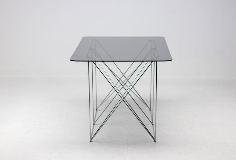 Max Sauze Foldable Smoke Glass Dining Table – A Masterpiece of Minimalist Design - Image 3