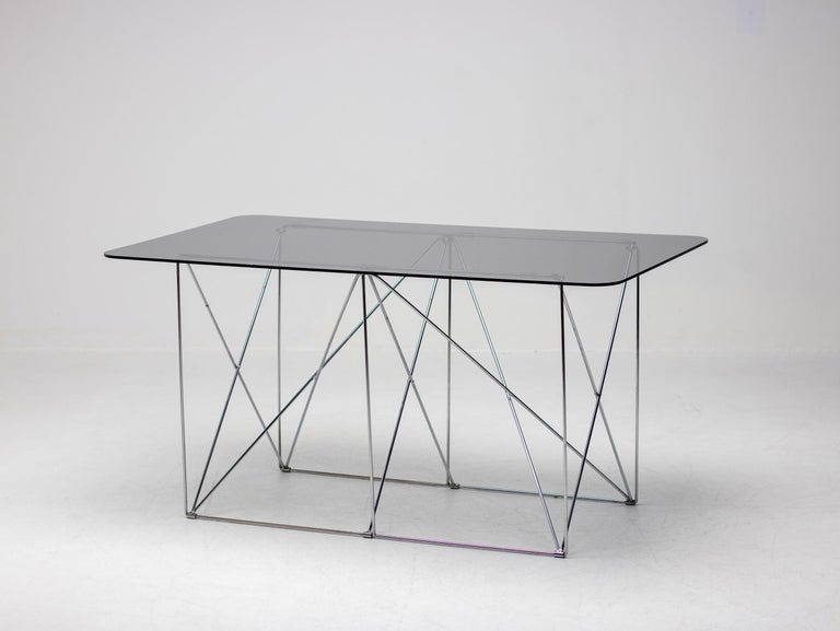 Max Sauze Foldable Smoke Glass Dining Table – A Masterpiece of Minimalist Design - Image 8