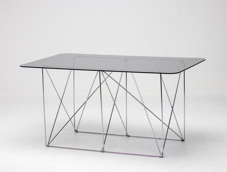 Max Sauze Foldable Smoke Glass Dining Table – A Masterpiece of Minimalist Design - Image 9