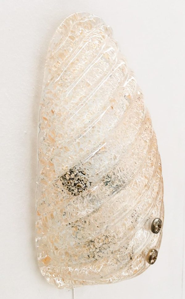 Pair of Small Barovier & Toso Gold Murano Glass Sconces - Image 3