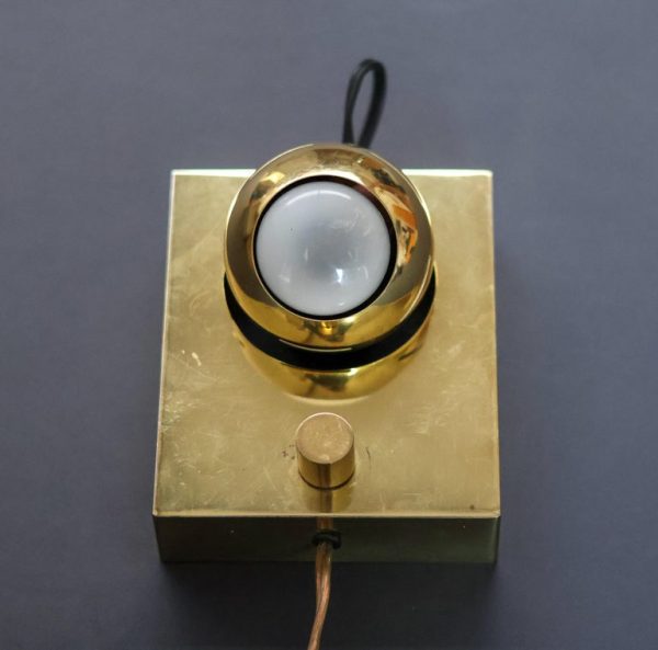 Angelo Lelli Mid Century Modern Arredoluce Eye Wall Lamp, Italy - Image 3