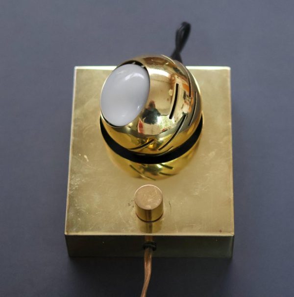 Angelo Lelli Mid Century Modern Arredoluce Eye Wall Lamp, Italy - Image 4