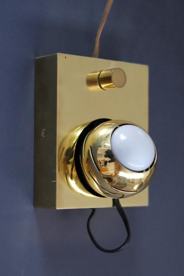 Angelo Lelli Mid Century Modern Arredoluce Eye Wall Lamp, Italy - Image 2