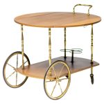 Cesare Lacca Brass Bar Cart