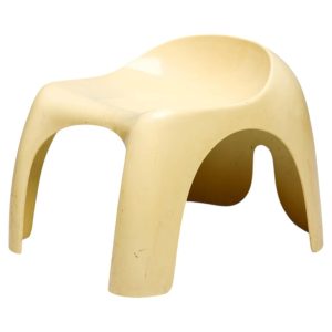 Efebo Stool by Stacy Dukes, Vintage 1970 Sculptural Design, Italy
