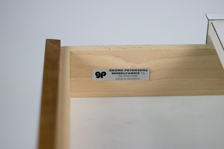 Poul Nørreklit Dry Bar in White & Silver Laminate with Plexiglass Supports, 1966 - Image 10
