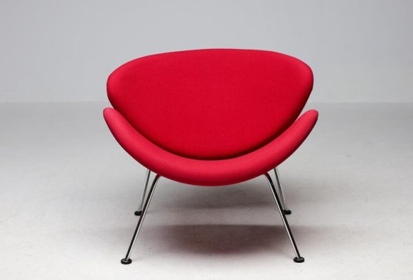 Mid Century Modern Red Orange Slice Chair by Pierre Paulin - Image 12