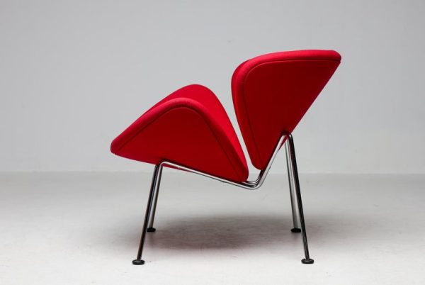 Mid Century Modern Red Orange Slice Chair by Pierre Paulin - Image 6