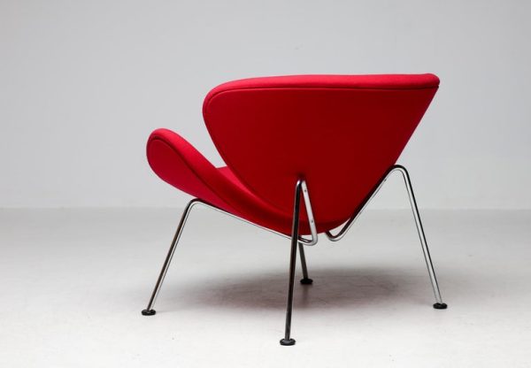 Mid Century Modern Red Orange Slice Chair by Pierre Paulin - Image 2