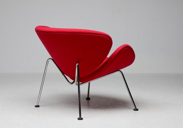 Mid Century Modern Red Orange Slice Chair by Pierre Paulin - Image 10