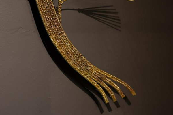 Large Mid-Century Modern Curtis Jeré Brutalist Brass Tree Needle Wall Sculpture - Image 8