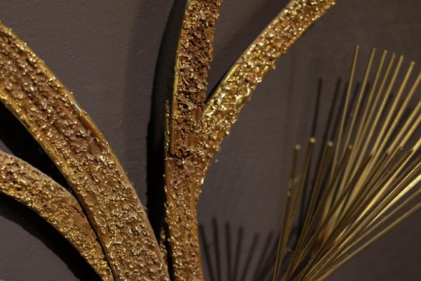 Large Mid-Century Modern Curtis Jeré Brutalist Brass Tree Needle Wall Sculpture - Image 10