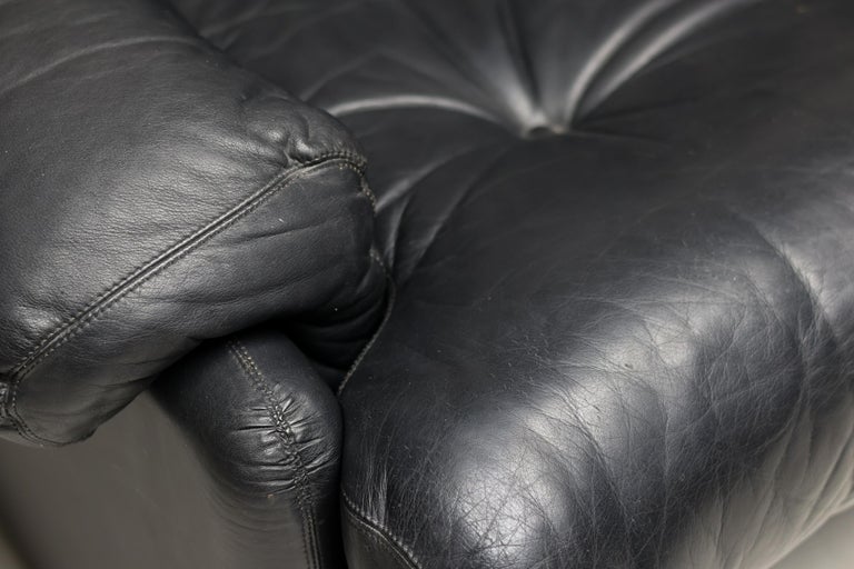 Coronado Living Room Set in Black Leather by Tobia Scarpa for B&B Italia, 1976 - Image 5