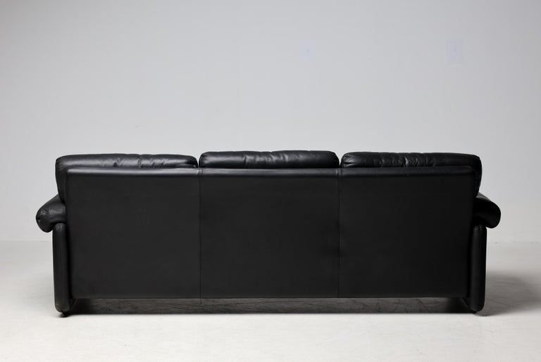 Coronado Living Room Set in Black Leather by Tobia Scarpa for B&B Italia, 1976 - Image 14