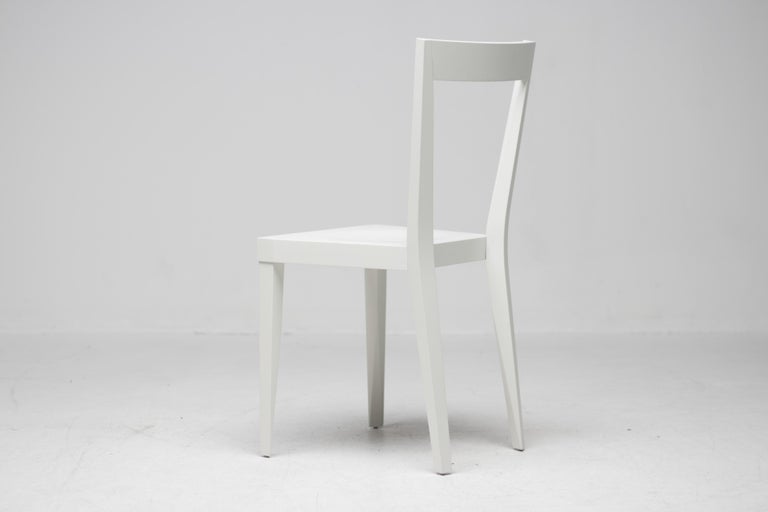 Elegant Matching Set of Four White Gio Ponti Livia Chairs - Image 2