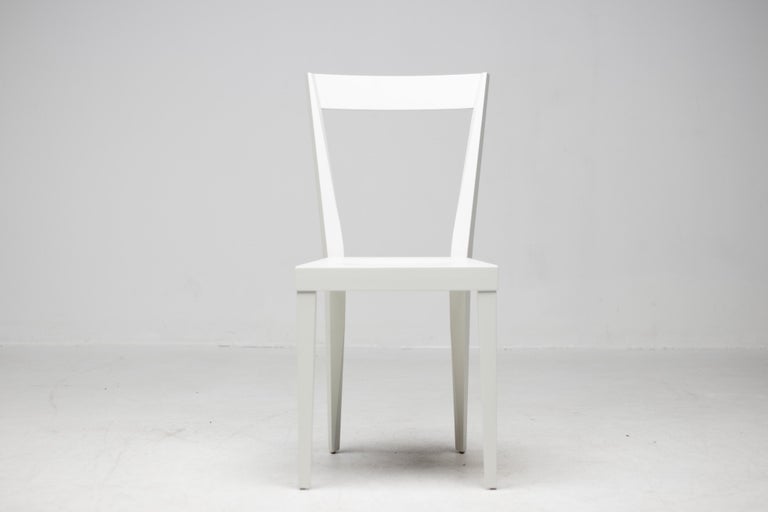 Elegant Matching Set of Four White Gio Ponti Livia Chairs - Image 4
